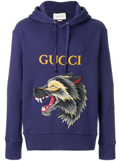 gucci blue wolf sweatshirt